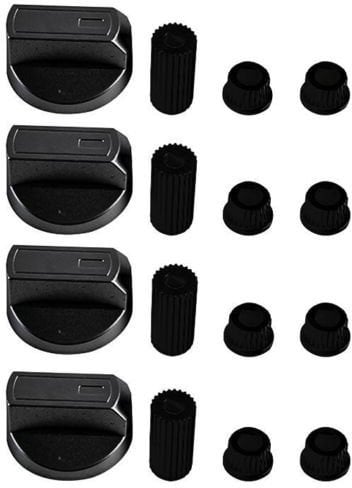 KGASUPPLIES Flavel Universal Black Control Knobs for Ovens, Cookers and Hobs (Pack of 4)