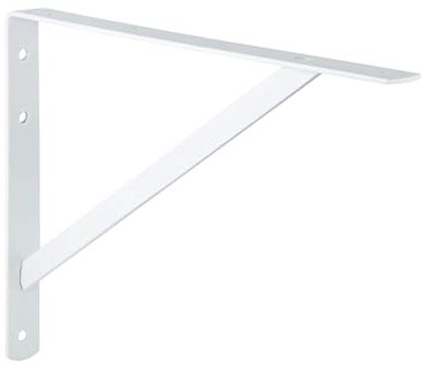 Gedotec Schwerlastwinkel ATHENA 1 Stück Regalwinkel I Tiefe 400 mm I Schwerlastkonsole Weiß I Wandhalterung Regal Tragkraft 300 kg I Winkel Metall massiv | Regalträger | Wandmontage Konsole