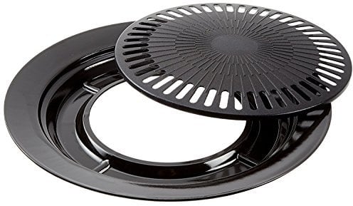 BISTECCHIERA CM 32 GRIL CON ACQUA PER FORNELLO A GAS NO FUMO BARBECUE CAMPEGGIO