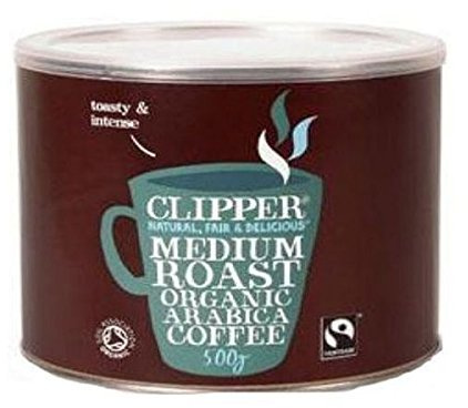 Clipper Arabica Roast Medium Coffee 500g x 3 (Pack of 3)