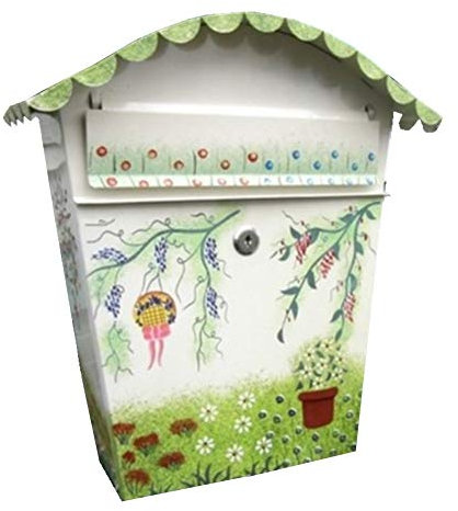 Cassetta delle lettere per villa classica, in stile retrò e rurale, cassetta delle lettere impermeabile, per esterno, più spessa, con serratura Tree