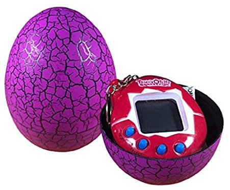 DIAOWEI Jeu électronique avec animal de compagnie virtuel et porte-clés dans un œuf de dinosaure