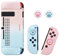 Teyomi Hülle Kompatibel mit Nintendo Switch mit 2 PCS Joystick Kappen, Ergonomischem TPU Griff und ABS-Schutzhülle mit Andockbarem, Stoßdämpfendem und Kratzfestem Design