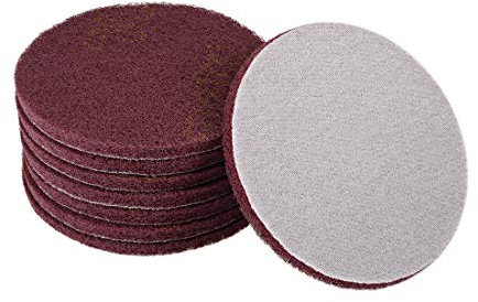 uxcell 5 Inch Scrubber Scouring Pads Drill Scuffing Disc Hoop and Loop Surface Conditioning Disc 8pcs