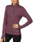 icyzone Damen Sport Langarm Shirts 1/4 Reißverschluss Laufshirt Langarmshirt mit Daumenloch Fitness Oberteile (M, Mauve Orchid)