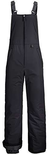 GEMYSE Herren Wasserdichte Winter Skihose mit verstellbaren Trägern Overall Winddichte Schneehose (Schwarz,XL)