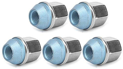 Radmutter, 5-teiliges Radmutternset aus Stahl, Felgenmutter, passend für Sport/LR2/Evoque/Velar LR001381 Radmuttern Nuss Set, Nabenhülsen, Silber