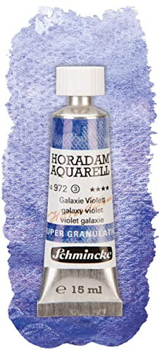 Schmincke – HORADAM® AQUARELL, Super Granulation, Galaxie Violett, 15 ml, sehr stark granulierende Farbtöne, feinste, supergranulierende Aquarellfarben