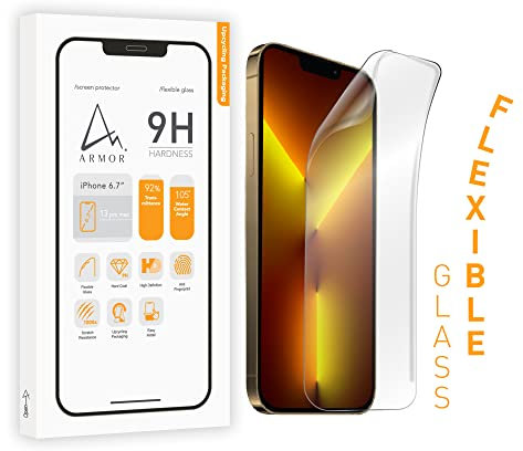 ARMOR Flexible Glass Screen Protector for iPhone 13 Pro Max, 9H with HD