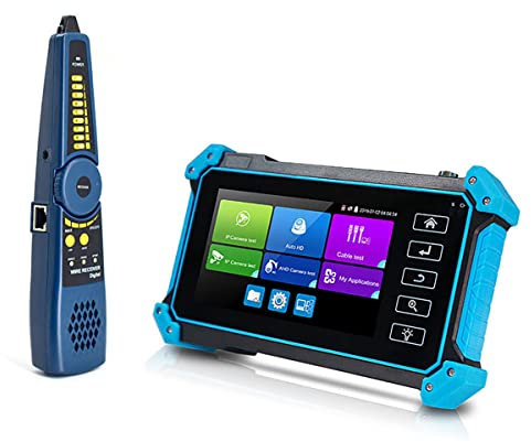 9651C 5 in 1 Monitor-Tester mit 5 Zoll Touch-Display, integrierte WLAN-Kamera-Tester, Unterstützung IP 4K H.2658MP, CCTV-Tester, Unterstützung 8MP TVI/CVI/AHD HDMI IN+VGA IN