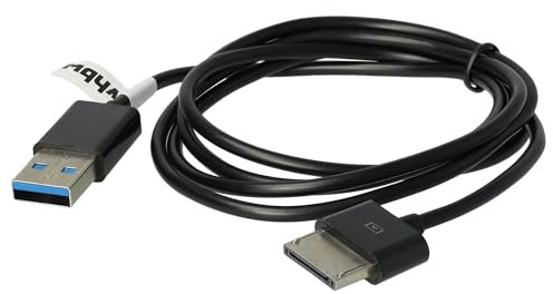 vhbw Câble de données USB compatible avec Asus VivoTab RT TF600, TF600T, TF810 tablette - Câble 2 en 1 avec charge (type A sur tablette) 100cm, noir