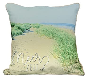 GILDE 1 Stück, Kissen Zierkissen Dekokissen, 45x45cm;Meerzeit, maritim, waschbar