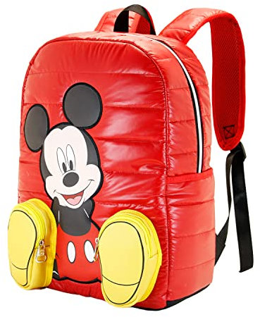 Disney Topolino Shoes-Zaino Padding db, Rosso, 30 x 41 cm, Capacità 15.5 L