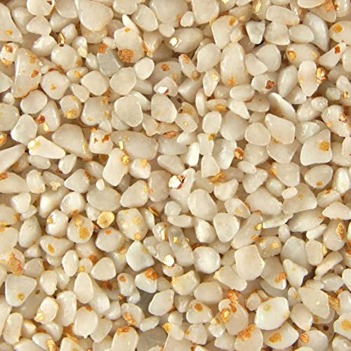 Terralith Marmor - Steinteppich bianco gold für 1 qm - innen -, Körnung:fein (2-4 mm)