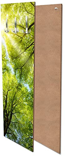 wandmotiv24 Garderobe Foto Baumkronen 40cm Breit x 125cm Hoch Wandpaneel
