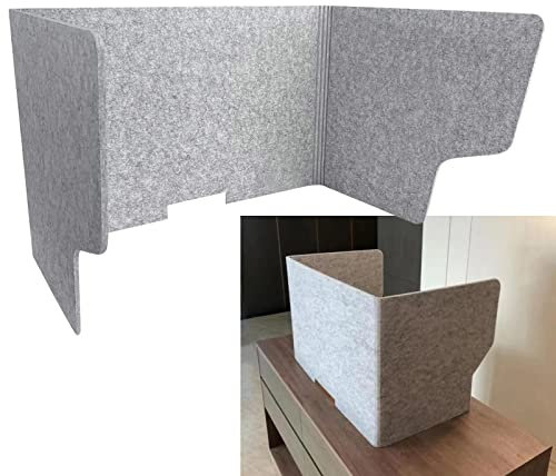 Schreibtisch Sichtschutz - Schallschutz Trennwand Für Schreibtisch - Hustenschutz - 9mm Polyesterfaser Filz H 50cm × W 60cm 80cm 100cm Faltbar Und Tragbar Trennwand - Für Büro Home Office ( Color : GR