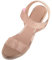 ABSOLUTE FOOTWEAR Sandali da donna elasticizzati con strass estivi e tacco a cuneo, Oro rosa, 41 EU