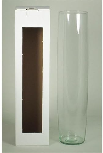 INNA-Glas Bodenvase Glas MANRESA, transparent, 50cm, Ø11,5cm - Deko Vase