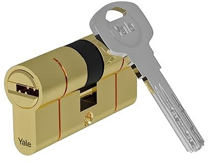 Yale 2100 Serie Euro-Profilzylinder (Patentiert) - Doppelt/Notfall - 40/40 - Messing poliert - Blistermenge 1