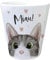 MIAU Katze Blumentopf EIN niedlicher Pflanzentopf für Deine Fensterbank Blumentopf Katzenmensch Illustration Übertopf Frauen Keramik mit Herz