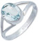 mantraroma Silber Ring Damen 925 blau Topas Edelstein blau schlicht modern