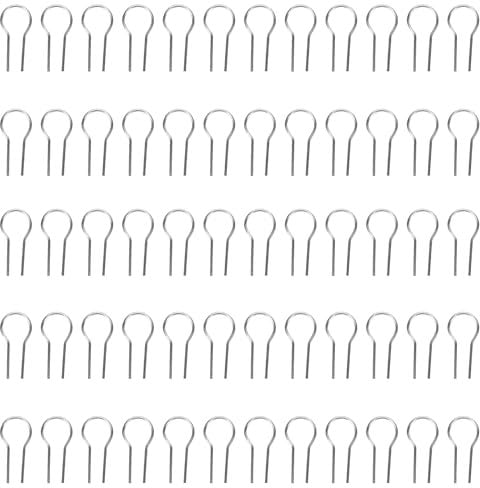 100pcs High Temperature Nichrome Wire Jump Rings, R-Shaped Hanging Burning Needle Flexible Clay Hooks for Kiln Ceramic Fused Glass Supplies for DIY Pendant Bead Ornaments