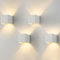 FORCOSO Wandleuchte Innen Aussen, 4 Stück Wandlampe Weiß, IP65 Wasserdichte Außenwandleuchte mit Einstellbarer Lichtstrahl, G9 LED Flurlampe Wand, Hauswand für Schlafzimmer Wohnzimmer Treppenhaus