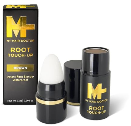 MHD Root Touch Up | Root Touch Up Powder for Colour Touch Up & Hair Root Cover Up | Easy Application for Instant Root Cover Up & Grey Coverage | 2.7g Brown