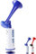 Metall Fanfare Luftdruck, Air Horn Extrem Laut, Wiederverwendbare Stadionhorn, Marine und Sport Pumpe Signalhorn (Blau)