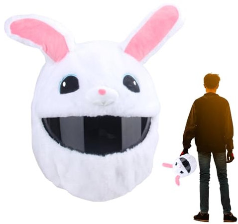 Motorradhelm Abdeckung Plüsch, Motorradhelm , Cartoon Plush Tier Helm Schutzhülle, Motorcycle Helmet , Motorradhelm Überzug Lustigmotorradhelm Überzug Plüsch Anti-Staub Für Männer Frauen