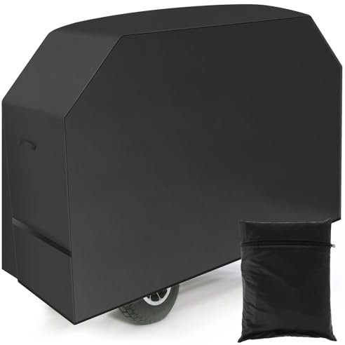 Housse de barbecue - Résistante aux intempéries - 145 x 61 x 117 cm - Oxford 210D - Imperméable - Coupe-vent - Résistant aux UV - Pour toutes les tailles de barbecues (145 x 61 x 117 cm, noir)