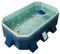 Piscina portátil sin inflado, Piscina Familiar, Piscina Plegable, Piscina Rectangular Gruesa de Gran tamaño for jardín, Patio Trasero, Exterior (1.6/1.85/2.1/2.6/3/4m)(Size:1.6m)