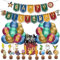 Magical Wizard Party Decorations,Birthday Banner Party Tableware,Paper Cups Plates Napkins,Banner,Table Cloth,Foil Balloons,Latex Balloons For Magical Wizard Birthday Party Supplies Favors