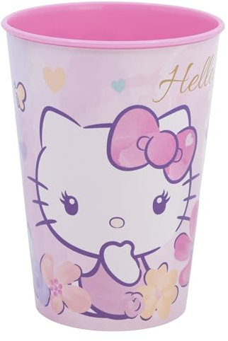 Stor Hello Kitty Wiederverwendbarer Kinderbecher aus Kunststoff, 260 ml