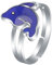 SOIMISS 4 Stück Delphin-Ring Stimmungsringe in Delfinform Paar Ringe Paare klingeln kinderringe schellenkranz kinder ehering Anruf Delphin-Fingerring offener Handring farbwechselndes Acryl