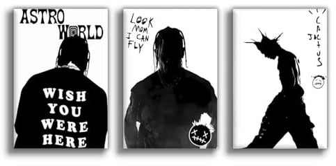 NebulaNova Travis Scott Album Poster 4 Leinwand Poster Wandkunst Dekordruck Bild Gemälde Für Wohnzimmer Schlafzimmer Dekoration Unframe-style 12x18inch(30x45cm)