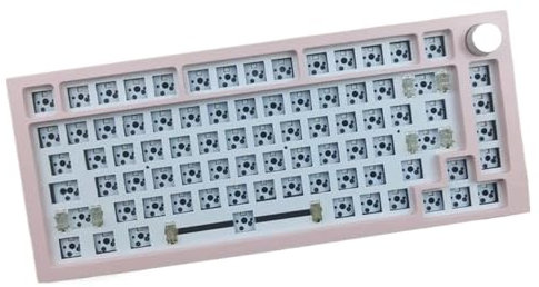 75 Percent Keyboard Kit Next Time Customized Mechanical X75 Gasket Hot Swappable PCB RGB Type-C Compatible(Pink)