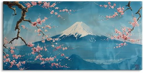 Paul Sinus Quadro da parete su tela, 120 x 60 cm, con fiori di ciliegio, splendida arte naturale per ambienti eleganti