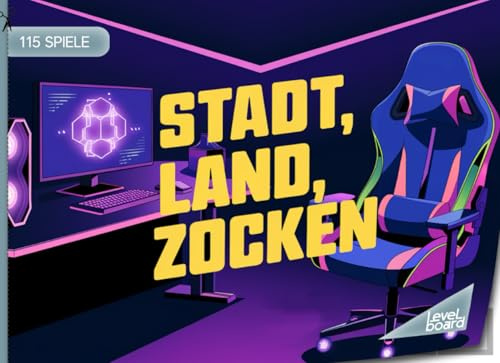 Stadt, Land, Zocken - 115 Spiele: Stadt, Land, Fluss Zocken - Spielblock für Gamer | Geschenkidee Computerspiel - Quiz Spiel Computer