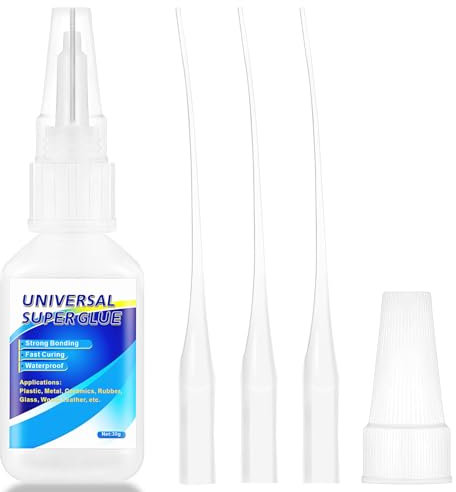 Pegamento Instantáneo Extra Fuert, Adhesivo Fuerte de Uso General, para plástico, metal, cerámica, caucho, vidrio, madera, cuero y manualidades