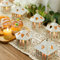 TRIROCKS 6 Stück Kerzenlaternen Mini-Laterne mit flackernden LED-Kerze, 10cm hoch kleine Laternen mit Batterie Teelichter, Garten Laterne für Weihnachten Hochzeit Dekoration Tischplatte (Creme)