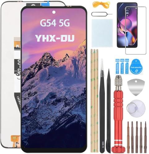 YHX-OU Pantalla LCD para Motorola Moto G54 5G XT2343-1, XT2343-2 LCD Display Pantalla táctil Repuesto (Negro)