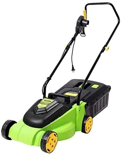 CMOLVUR hand push lawn mower Rotary Lawn Mower 1600W Electric Mower, Adjustable Height,