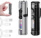 Taclite Mini - The Ultimate Everyday Micro Tool, 500 Lumens Waterproof Rechargeable LED Magnetic Super Bright Flashlight, 3 Brightness Levels with Hat Clip & Magnetic Base(Black+Silver)