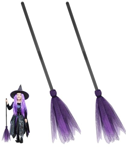 Toyvian Halloween Hexenbesen Kinder 35 Zoll Cosplay Kostüm Zubehör Für Maskerade Party Hexen- Und Zauberer Requisiten Dekorativer Wunderbesen