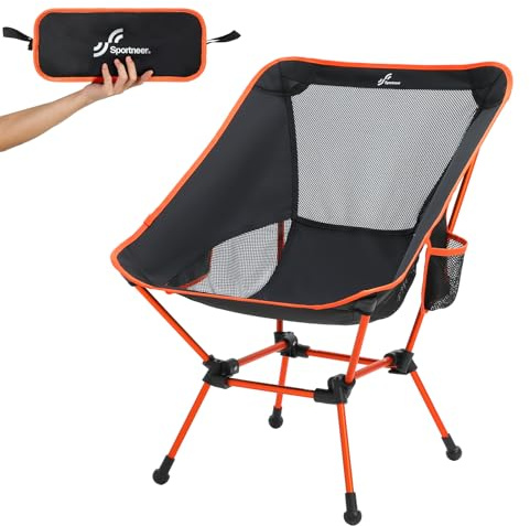 Sportneer Campingstuhl Faltbar Camping Stuhl Tragbarer Campingstühle 150Kg Faltstuhl Ultraleichter Packmaß Kleiner Klappstuhl mit Tragetasche für Picknick, Outdoor, Wandern