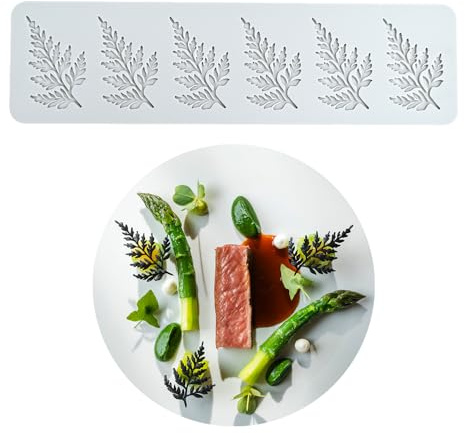 Fondant Silicone Lace Mat, Sugar Craft Printing Mould Edible Cake Molecular Kitchen Decoration, Fern Pull