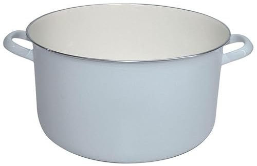 Riess, 0162-006, Einsiedekasserolle, extra starker Boden, ohne Deckel (extra bestellbar), CLASSIC - SPEZIALARTIKEL, Durchmesser 28 cm, Höhe, 21,0 cm, Inhalt 8,00 Lieter, Emaille, türkisblau, Induktion