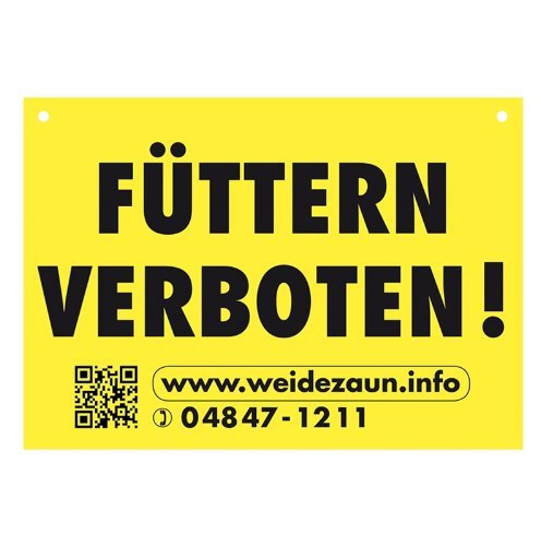VOSS.farming 5X Warnschilder FÜTTERN VERBOTEN