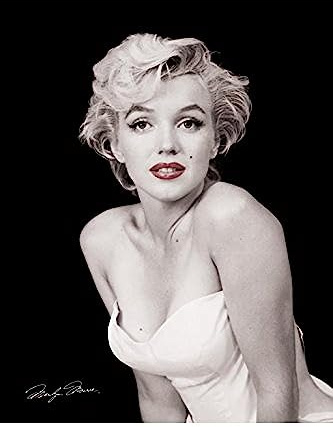 Pyramid International Red Lips Marilyn Monroe Mini-Poster, Kunststoff/Glas, mehrfarbig, 40 x 50 x 1,3 cm